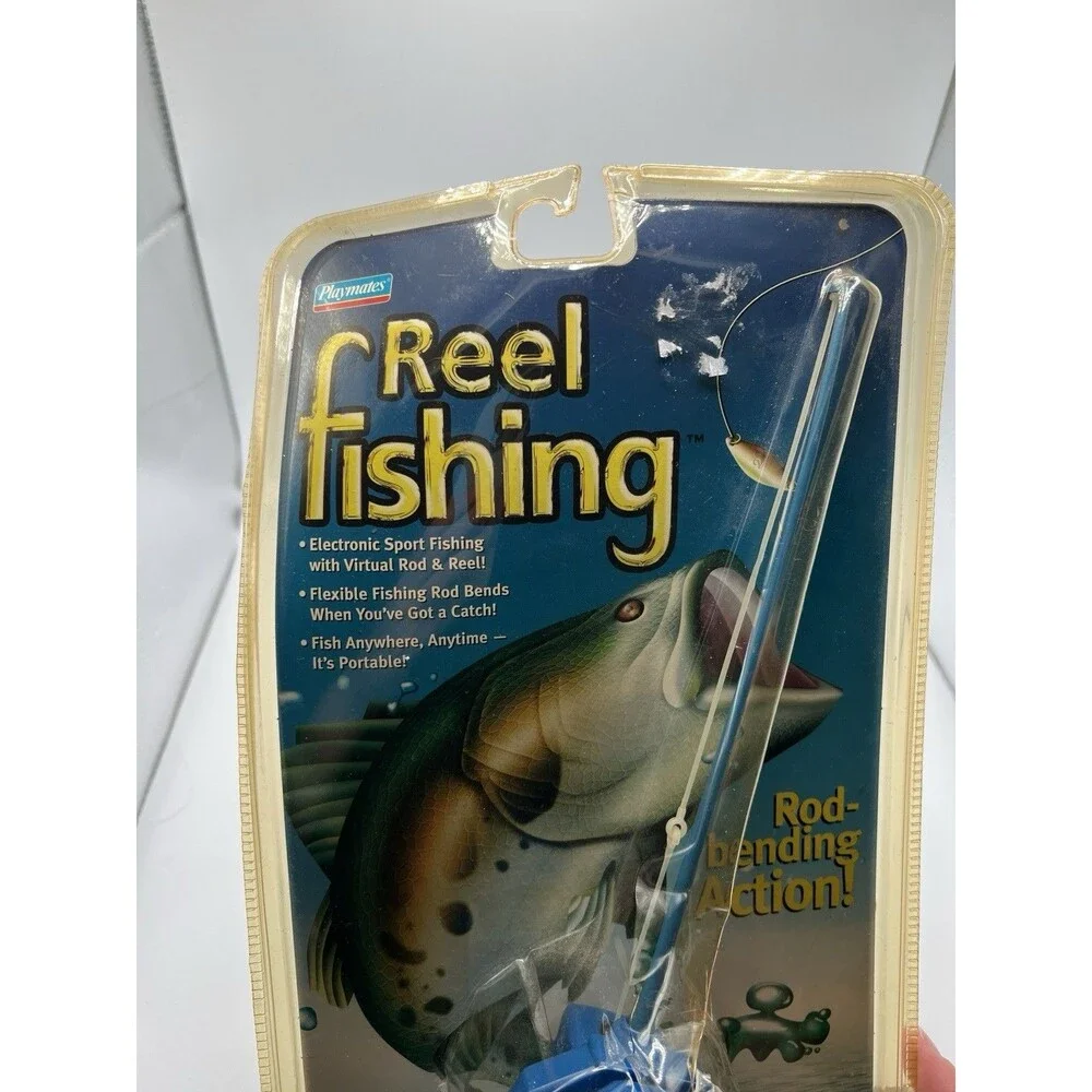 Sealed 1998 Playmates Reel Fishing Electronic Virtual Rod & Reel Fishing Toy